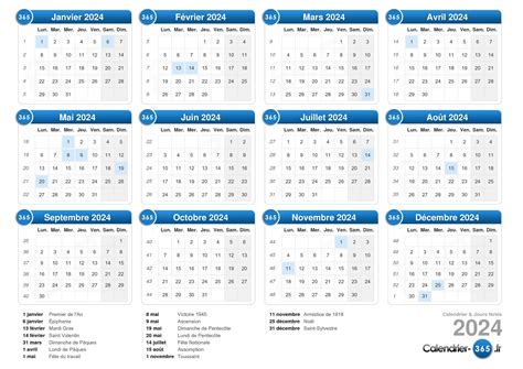 Calendrier 2024 .
